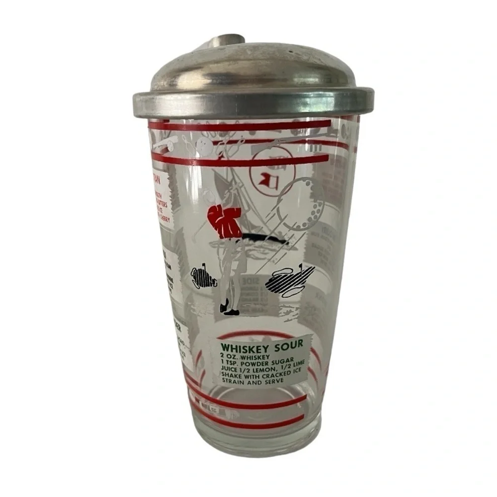 Classic Mi-century Cocktail Mix Shaker with Lid